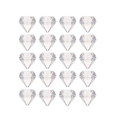 Qixivcom 25 Pcs 5g Clear Cream Box Jars Diamond Shaped Empty Refillable Cosmetic Container Jar Pot with Lid Makeup Sample Trial Case Storage for Lip