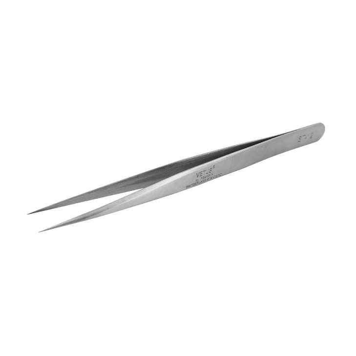 LASHVIEW Lash Tweezer, Vetus Straight Pointed Eyelash Tweezers for Profissional Grafting Eyelash Extension, Stainless Steel Needle Nose Tweezers for