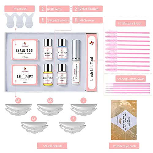 ICONSIGN 2026 Upgraded Lash Lift Kit, Professional Semi-Permanent Curling Eyelash Perm Kit Suitable for Salon & Home Use
