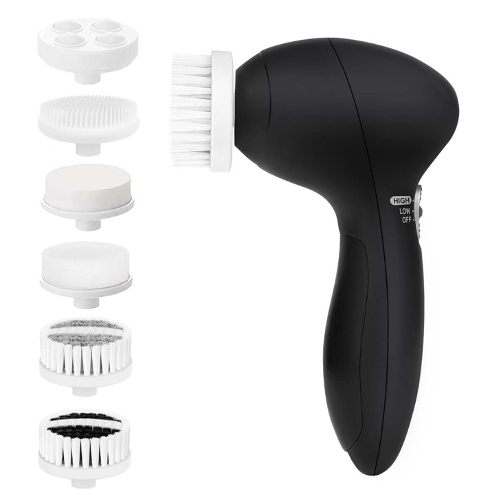 Facial Cleansing Brush Face Scrubber: CLSEVXY Electric Face Spin Cleanser Brushes with 6 Brush Heads for Deep Cleansing, Gentle Exfoliating, Removing