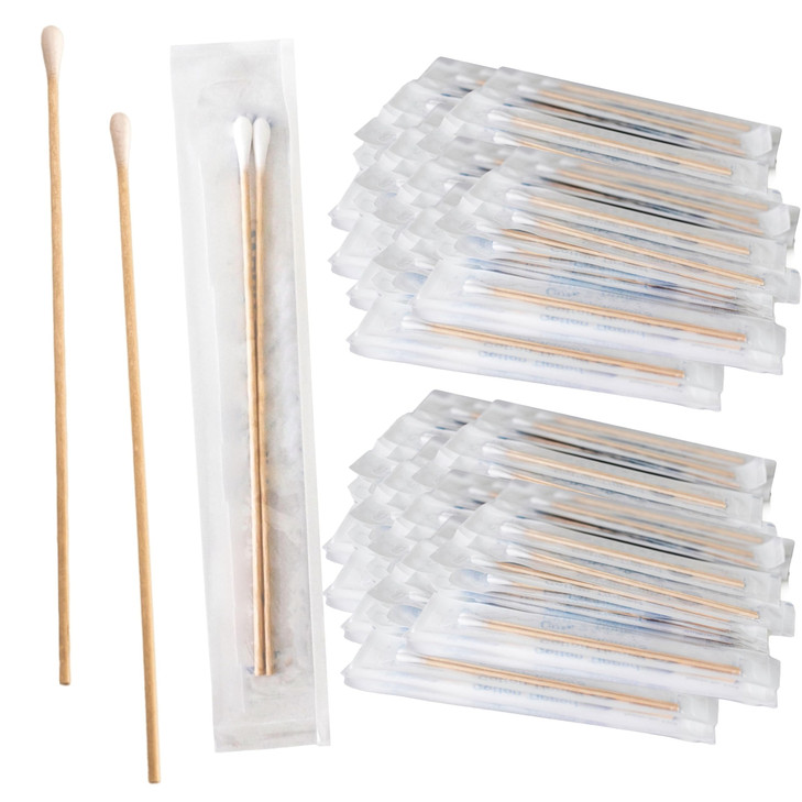 400 Sterile Cotton Tipped Applicators 6 - Long 6 inch Wooden Medical Cotton Tip Applicator Swabsticks with Shaft and Soft Swabs for Location Applic