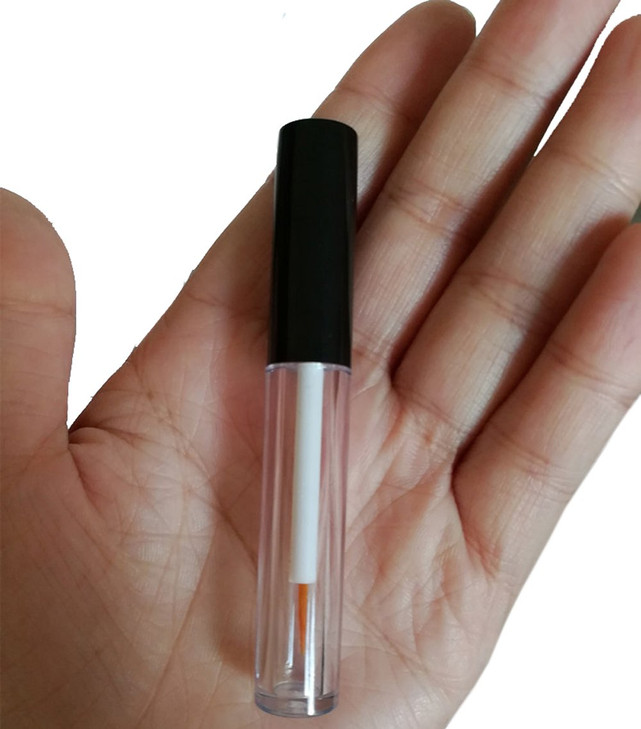 mollensiuer 8Pcs 2ml Refillable Empty Plastic Clear Eyeliner Vials Tubes Eyelash Growth Oil Mascara Tube Bottle Cosmetic Container with Plug and Brus