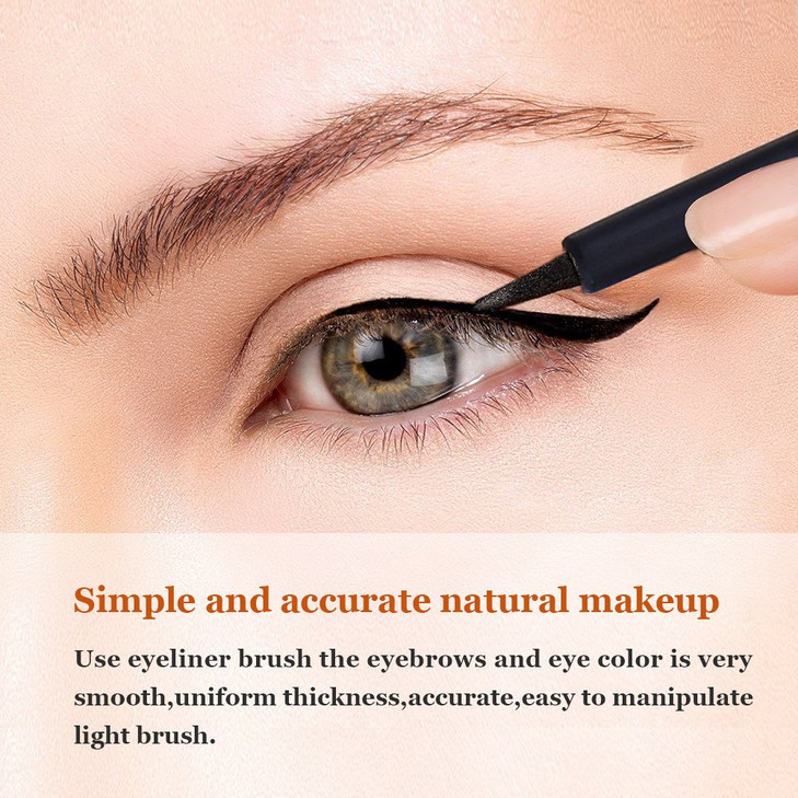 Bysiter Disposable Eyeliner Brush Eye shadow Applicator Fine Point Eye Liner Pens Lip Liner brushs Cosmetic Wands Makeup Tool set?200pcs (Black)