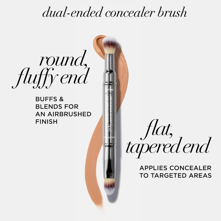 IT Cosmetics Heavenly Luxe Dual Airbrush Concealer Brush #2 - Dual-Ended, 2-in-1 Brush for Liquid & Cream Concealer - Buff Away Imperfections - With