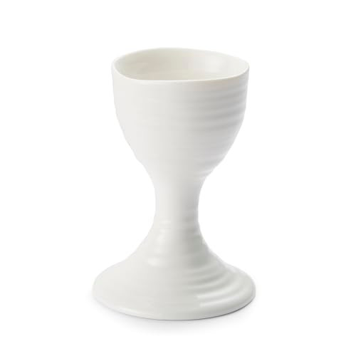 Portmeirion Sophie Conran Egg Cups - Set of 2, Fine Porcelain Breakfast Egg Holders for Soft & Hard Boiled Eggs - 3.5 Inch Serveware, Durable, Dishwa