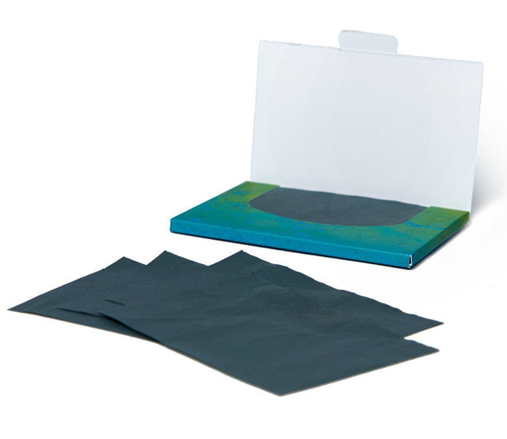 Oil Blotting Paper Sheets  Instantly Absorbs Excess Oil and Shine from Face without Smudging Makeup  Large size, 200 Tissues  (charcoal)
