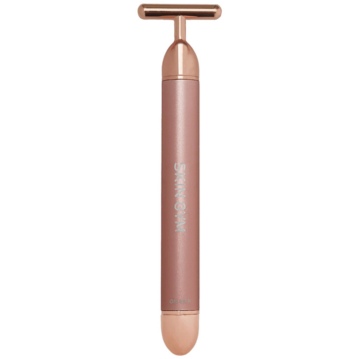 SKIN GYM Beauty Lifter Vibrating T-Bar Gold, Sonic Facial Massage Tool for Sculpting and Circulation