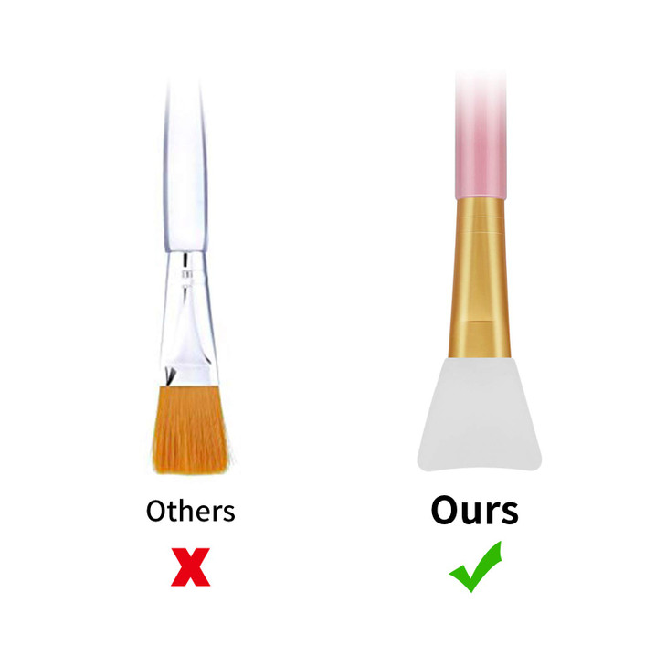 Cuttte 4pcs Silicone Face Mask Applicators, Flexible Facial Mud Masks Applicator, Hairless Moisturizers Tools, Soft Facial Brushes for Mud, Clay, Cha