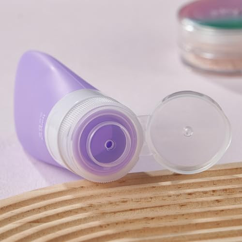 INSFIT Portable Travel Bottles, TSA Approved Leak Proof Containers for Toiletries, BPA Free Refillable Accessories for Shampoo, Body Wash, Liquids (4