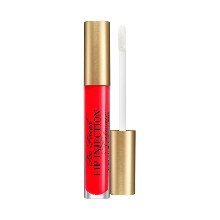 Too Faced Lip Injection Extreme Lip Plumper Gloss | Hydrating, Glossy, & Helps Volume Appear Fuller Over Time, 0.14 Fl Oz, Strawberry Kiss