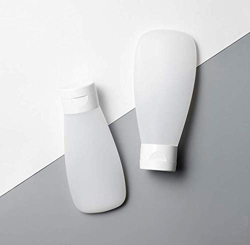 ericotry 6pcs 150ml/5oz Clear Plastic Cosmetic Soft Tubes Empty Squeeze Bottles with Flip Cap Refillable Makeup Containers Portable Cosmetics Travel