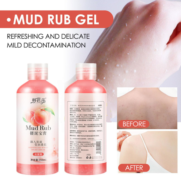 Peach Mud Scrub Exfoliator - Body Scrub (350ML)