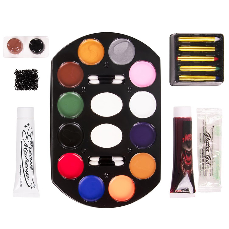 Kangaroo Face Paint Palette Clown Makeup Kit For Kids - Fake Blood Body Paint Colorful Palette - SFX Makeup Kit for Zombie, Halloween Painting