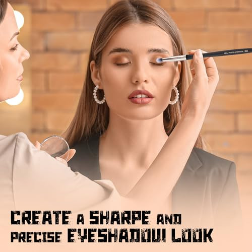 Profusion Cosmetics Small Pointed Eyeshadow Brush  Soft Synthetic Bristles for Detailed Application, Flawless Blending & Comfortable Grip Handle