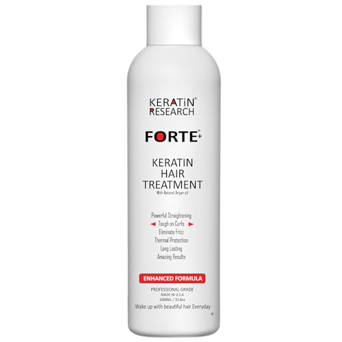 Keratin Research Keratin Brazilian Keratin Hair Blowout Treatment Extra Strength, 120ml, for Curly Hair, Enhanced Formula with Moroccan Argan Oil and