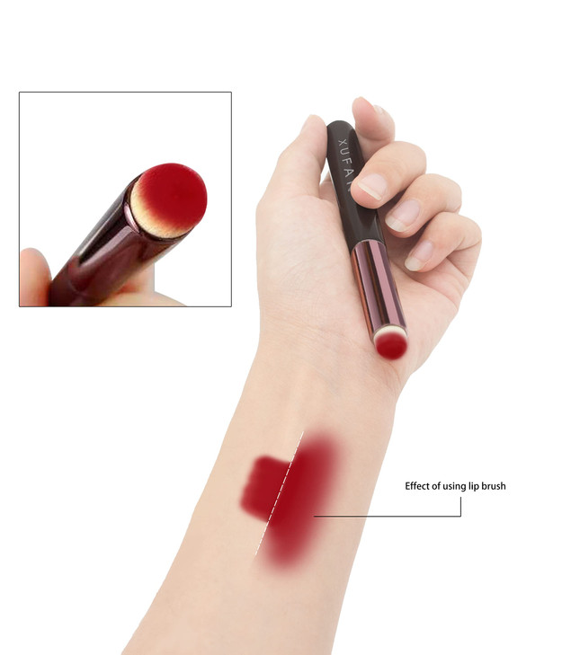 XUFAN Professional Round Head Lip Brush for Lipstick & Concealer - Eye Shadow, Makeup, and Shadow Brush