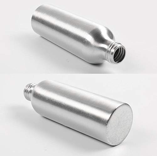 3Pcs 4 Ounce Aluminum Lotion Pump Bottle with Black PP Pump Head Empty Cosmetic Sample Dispenser Container Jar for Makeup Cream Emulsion Bath Shower