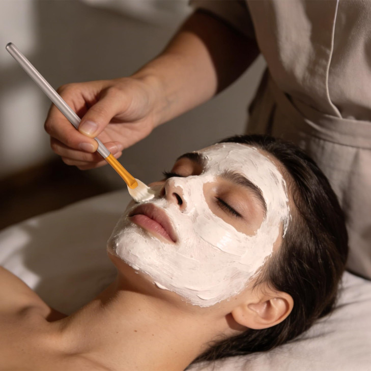 JewelryWe Pack of 2 Fan Mask Brushes Acid Applicator for Glycolic Peel/Masques 2 pieces