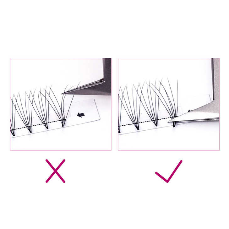 Volume Lash Extensions 6D 10D 16D Premade Fans 0.07 0.10 Volume Eyelash Extensions C D Curl Pointed Base Middle Stem Pre made Lash Fans 8-20mm Length