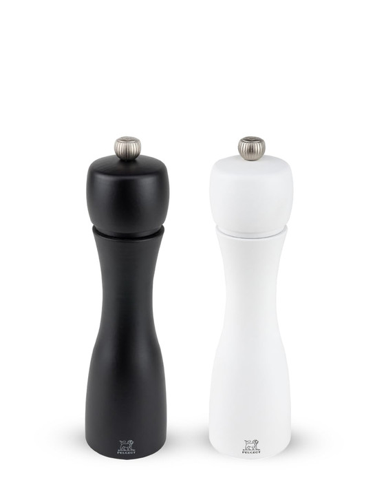 Peugeot Tahiti 8 Inch Black Pepper Mill and White Salt Mill Set