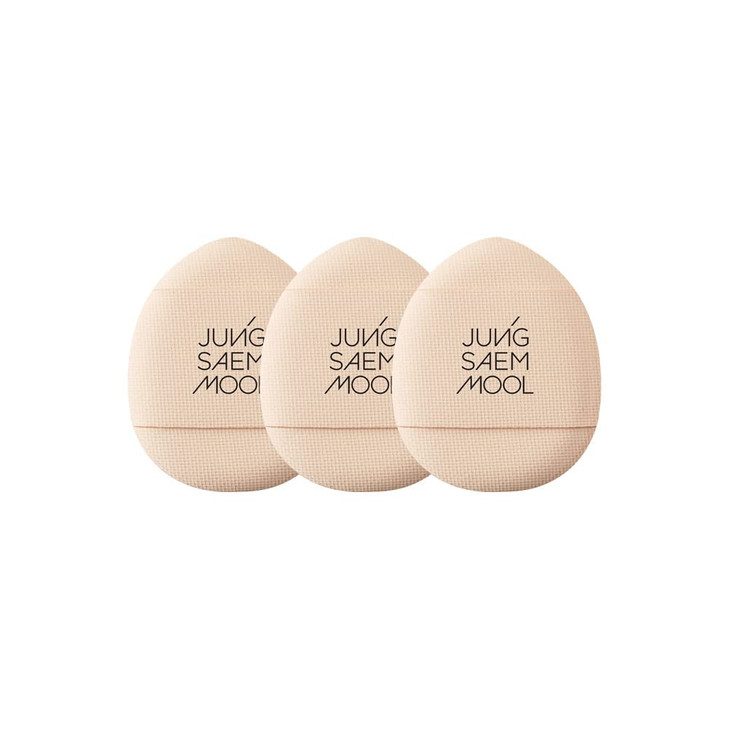 JUNG SAEM MOOL Skinny Tap Puff 3pcs, Mini Precision Puff for Concealer and Touch-Up, Ultra-Slim Fitting Makeup Sponge for Seamless Coverage Around No