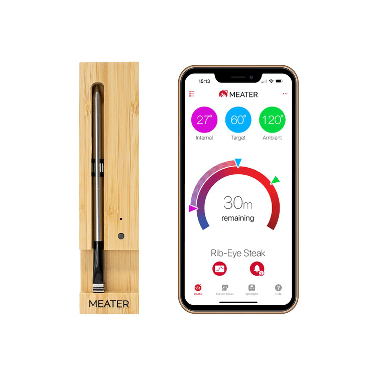 MEATER | The Original True Wireless Smart Meat Thermometer for the Oven Grill Kitchen BBQ Smoker Rotisserie with Bluetooth and WiFi Digital Connectiv