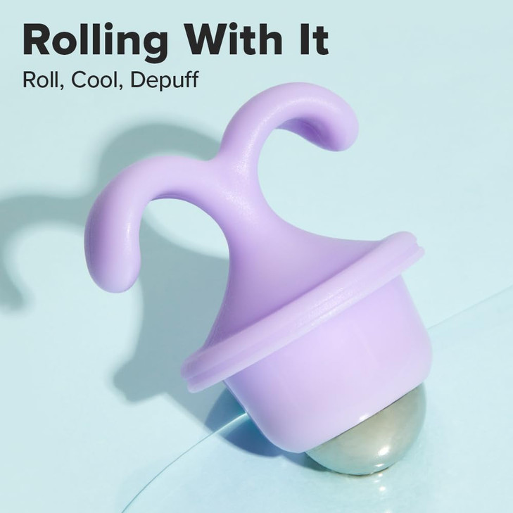 I DEW CARE Facial Tool - Rolling with It | Cooling Stick Skincare Tool, Depuffing Ice Face Roller with Cap, Gift, Reusable and Hygenic, Travel Size,