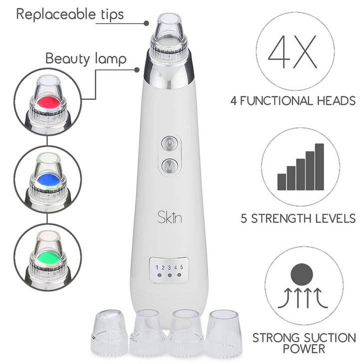 Blackhead Remover Pore Vacuum Cleaner - Pore and Face Cleaner Facial Electric Acne Extractor Kit USB Rechargeable Blackhead Suction Tool by Penelope