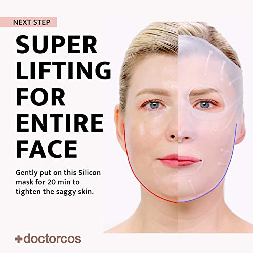 DOCTORCOS Silicone Skin Mask | Face Lifting Double Chin Reducer | V Line Lifting | Under Eye Mask | Forehead Wrinkles Treatment | Korean Skin Care