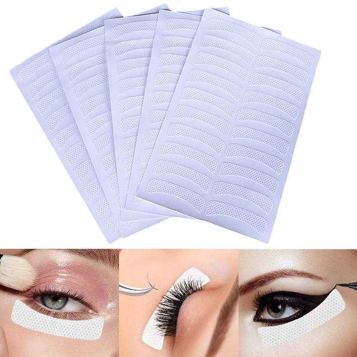 Kalolary 200PCS Eyeshadow Shields Eyelashes Pad, Disposable Eyeshdow Stencil Eyeliner Patches Tape Makeup Stencils For Eyelash Extensions/Perming/Tin