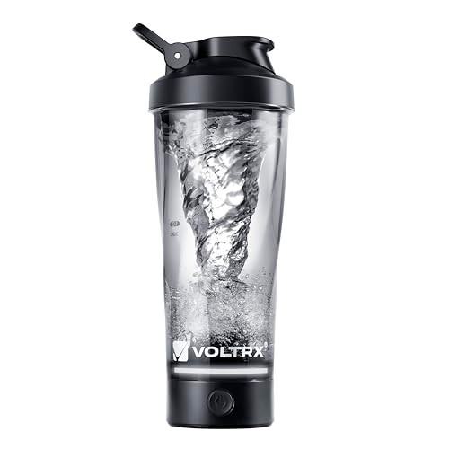 VOLTRX VortexBoost Electric Shaker Bottle, USB C Rechargeable Protein Shake Mixer, Shaker Cups for Protein Shakes and Meal Replacement Shakes, BPA-Fr