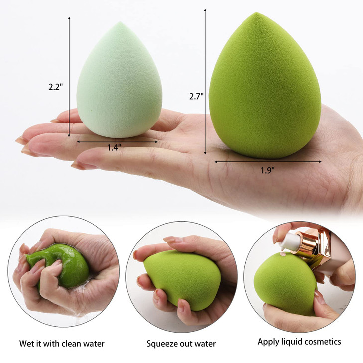 BTYMS 10 Pieces Makeup Sponge Blenders Beauty Sponges Egg Shaped Blending Sponge Foundation Applicator Cosmetic Sponges