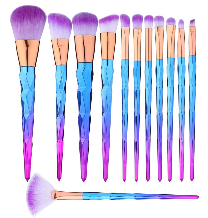 12 Pcs Makeup Brushes Set Premium Foundation Blending Blush Concealer Eye Face Lip Brushes for Powder Liquid Cream Complete Makeup Brushes Kit Synthe