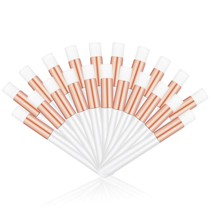 20 Pcs Rose Gold Lash Shampoo Brush Cosmetic Brushes Peel Off Blackhead Brush Remover Tool Nose Cleaning Washing Brush Lash Cleanser Brushes by Lskee