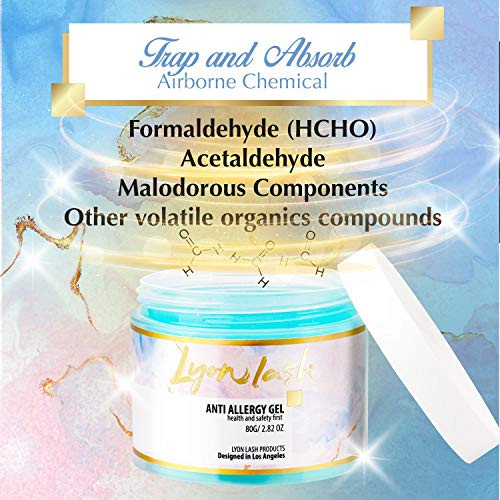 Lyon Lash Anti Allergy Gel Air Refresher | Absorb Fume & Odor from Lash Adhesive | Less Stinging and Headache After Use | Suitable For Classic & Volu