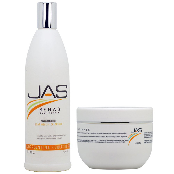 JAS Rehab Deep Repair Shampoo + Mask 16oz