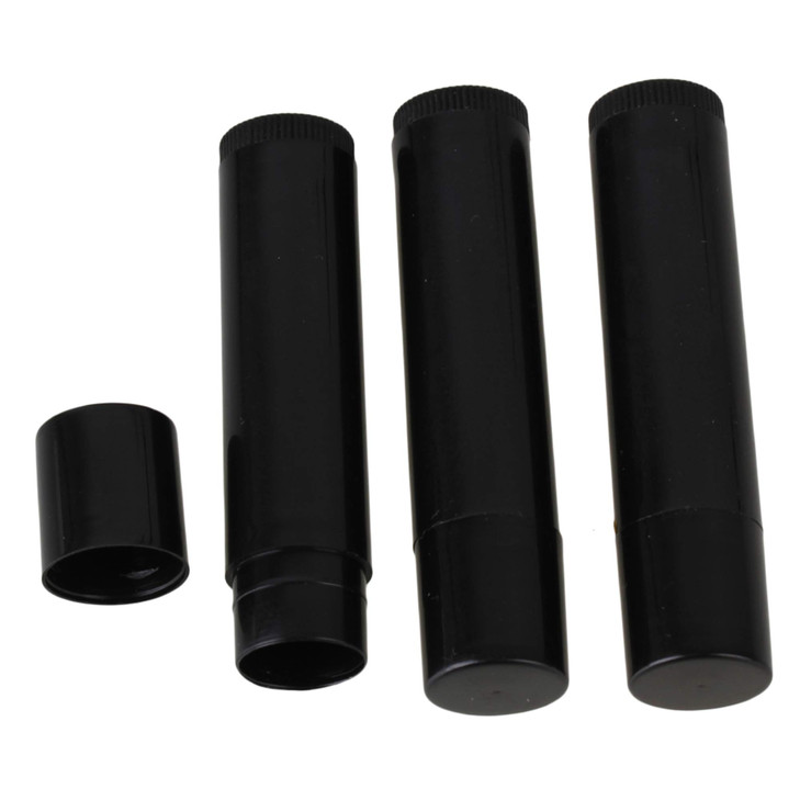 RDEXP Plastic Empty Lip Balm Containers 5ml Free Lipstick Tube Pack of 10 (Black)