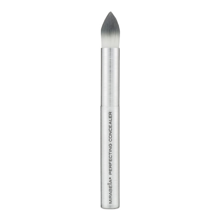 Mirabella Perfecting Concealer Brush, Premium Professional Makeup Brush Collection, Cruelty-Free Synthetic Bristle Brush, Hand-Sculpted Brushed Alumi