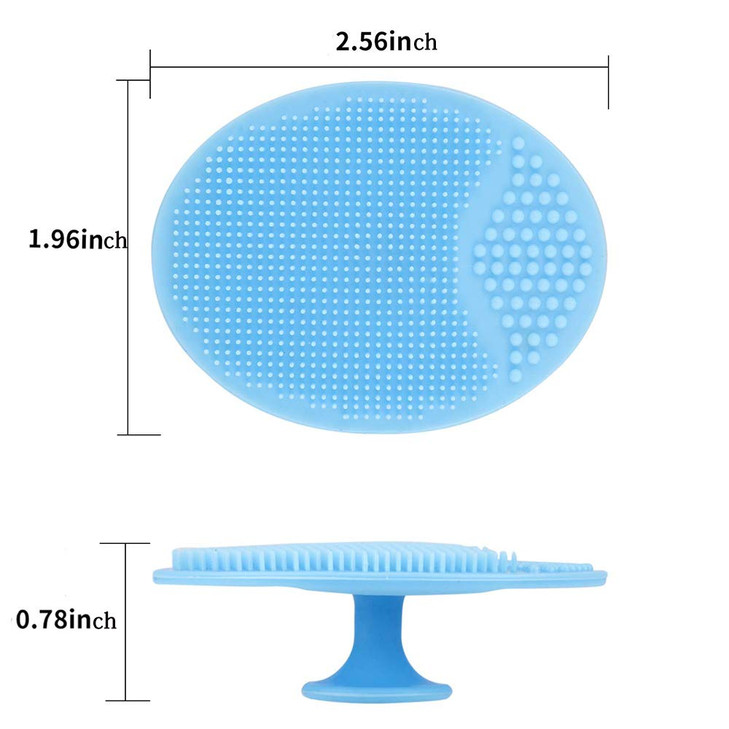 Face Scrubber,2 Pack Soft Silicone Scrubbies Facial Cleansing Pad Face Exfoliator Face Scrub Face Brush Silicone Scrubby for Massage Pore Cleansing B