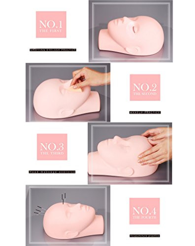 Yephets Pro Training Mannequin Flat Head Practice Make Up Eye Lashes Eyelash Extensions,Practice Training Head Manikin Cosmetology Mannequin Doll Fac