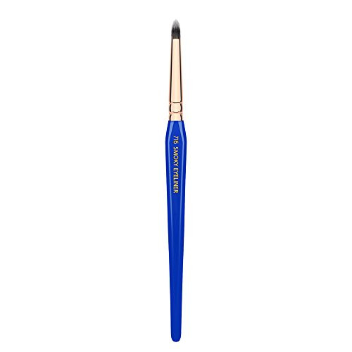 Bdellium Tools Professional Makeup Brush - Golden Triangle 716 Smoky Eyeliner - With All Vegan and Soft Synthetic Fibers, For Thick Lining (Blue, 1pc