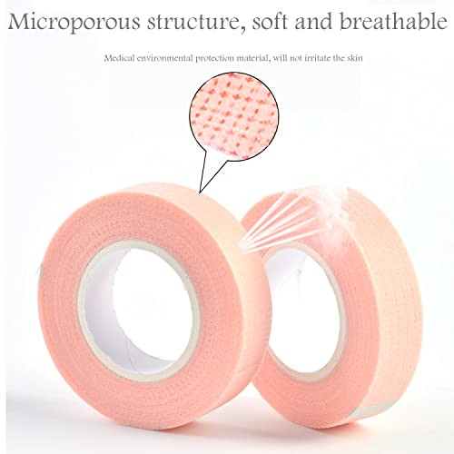 6 Rolls Eyelash Tape,Adhesive Fabric Eyelash Extension Tape,Breathable Micropore Fabric Tape for Eyelash Extension Supplies,9 m/10 Yard Each Roll (Pi