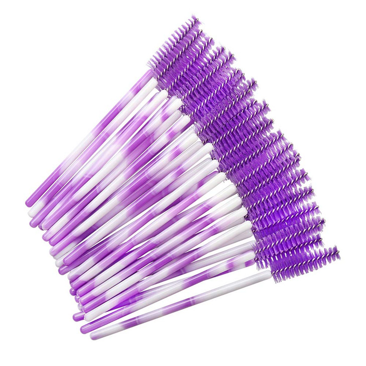 300 Pack Mascara Wands Disposable Eyelash Brush for Extensions Lash Applicators Tool Kit, Deep Purple