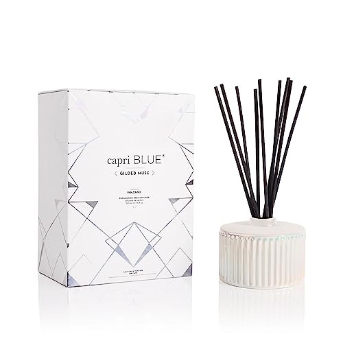 Capri Blue Muse Reed Oil Diffuser - Comes with Diffuser Sticks, Oil, and Glass Bottle - Aromatherapy Diffuser - 7.8 Fl Oz - Volcano