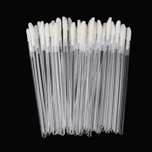 300 Pack Lip Gloss Applicators Disposable Lipstick Wands Bulk Lip Brush Makeup Tool Set (Clear-300pcs)