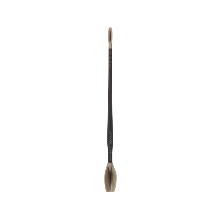 Beautility BEAUTISCOOP Pro Black/Taupe Single Dual-Scoop Beauty Tool (8" Single, PRO Black/Taupe)