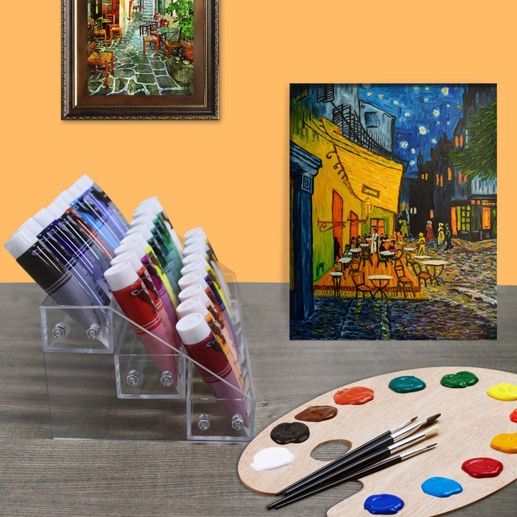 Kingtaily 3 Layers Stand Shelf Holder Clear Acrylic Rack for Nail Polish Organizer Essential Oil Storage Sunglasses Makeup