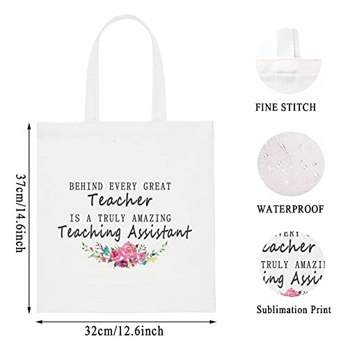 WCGXKO Teaching Assistant Gift Teachers Aide Gift Teaching Assistant Zipper Pouch Cosmetics Bag Appreciation Gift (AMAZING Teaching Assistant tote),