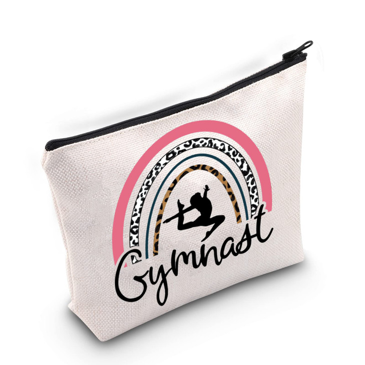 TOBGBE TOBGB Gymnast Gift Gymnasts Makeup Bag Gymnastics Coach Gift Gymnastics Team Gift Gymnastics Lovers Gift (Gymnast Bag)