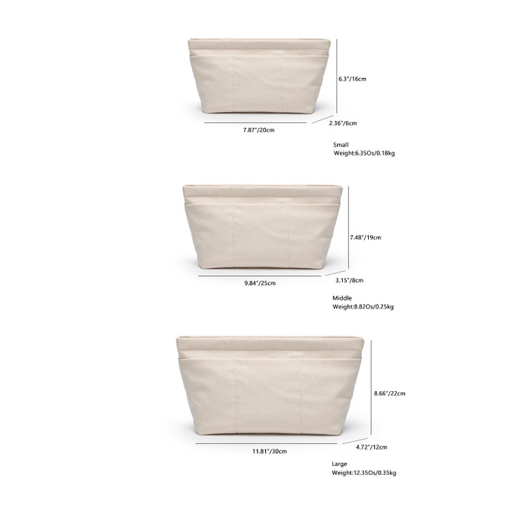 YONBEN Tote Purse Insert Handbag Organizer Shaper Handbag Liner Bag in Bag Divider Organizer Insert (L-With Zipper)